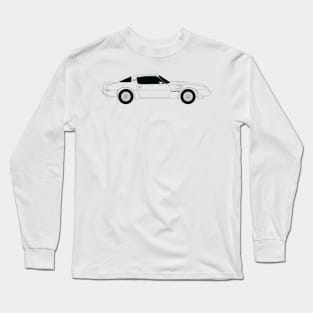 Trans Am Black Outline Long Sleeve T-Shirt